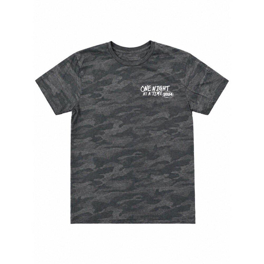 Morgan Wallen One Night at a Time Concert Merch 2024 T-Shirt Black Camo Medium